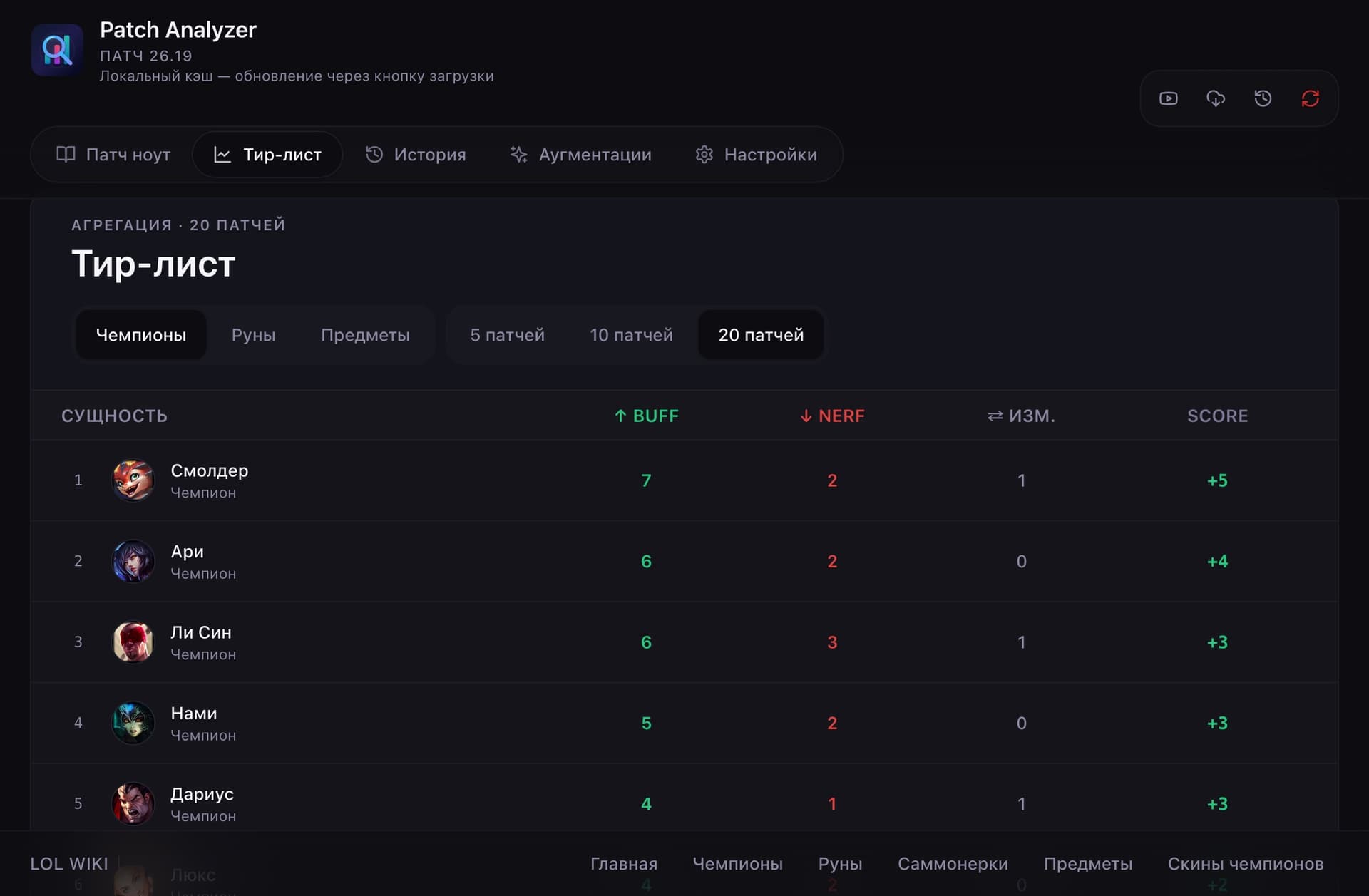 Patch Analyzer interface